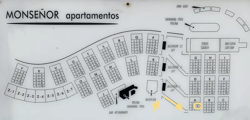 Site plan of the Monseñor complex